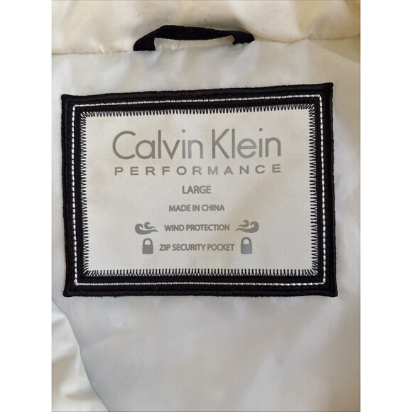 Ladies Calvin Klein Performance Black/White Puffer Vest W/6 Pockets Size Large - Picture 2 of 6